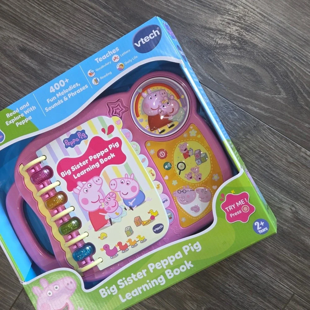 VTech Big Sister Peppa Pig Learning Book‎ Kids Ages 2+ Pink Educational NEW